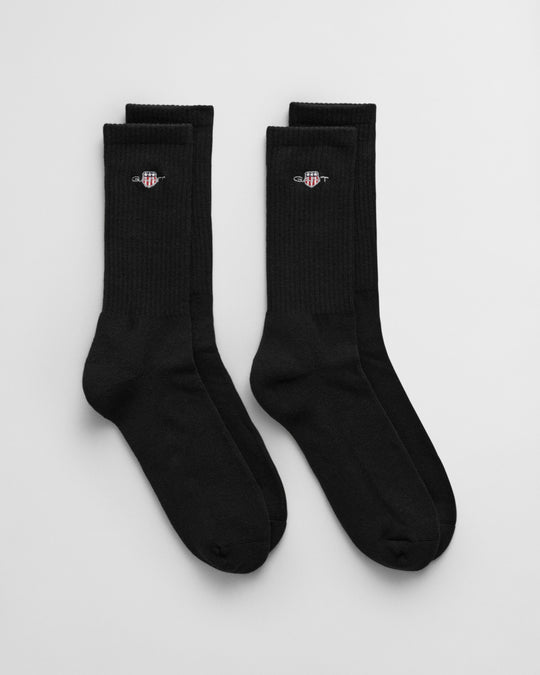 Gant Shield Sport Socks 2-Pack - Black
