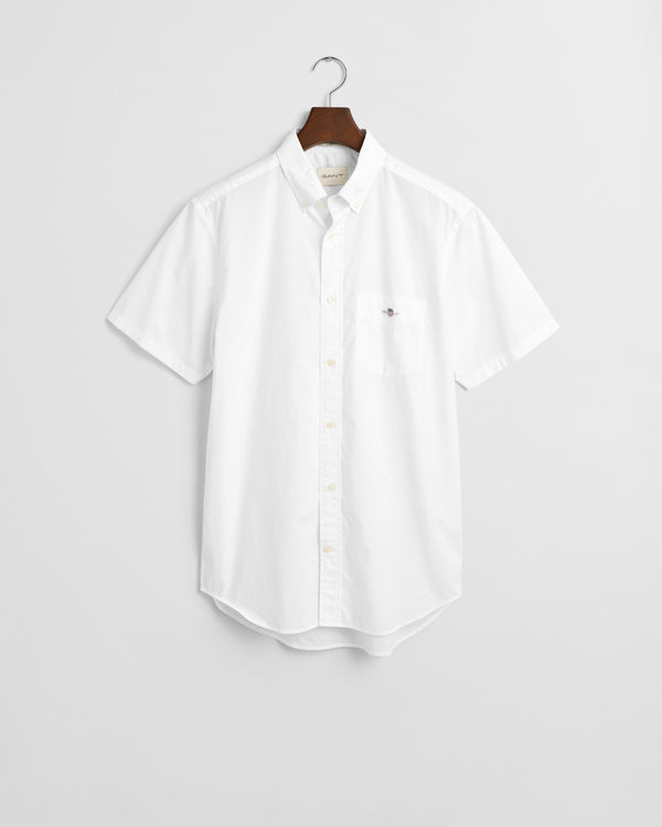 Gant Reg Classic Poplin SS Shirt - White
