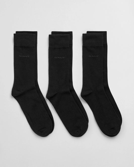 Gant Soft Cotton Socks 3-Pack - Black
