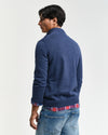 Gant Classic Cotton Half Zip - Dark Jeansblue