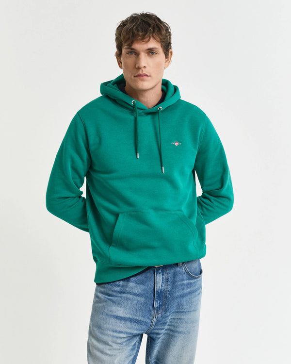 Gant Reg Shield Hoodie - Deep Green