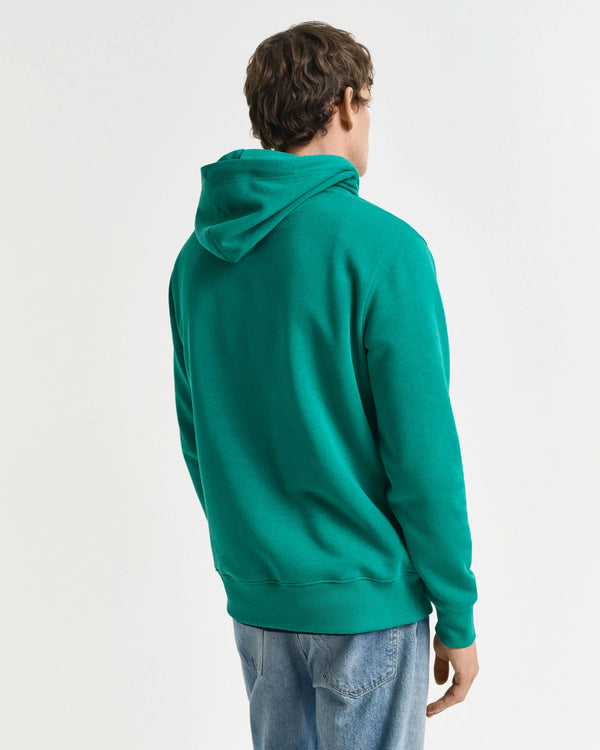 Gant Reg Shield Hoodie - Deep Green