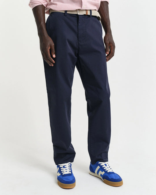 Gant Tapered Twill Chinos - Marine