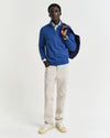 Gant Classic Cotton Half Zip - Rich Blue