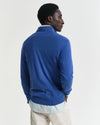 Gant Classic Cotton Half Zip - Rich Blue