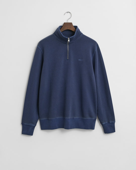 Gant Sunfaded Half Zip Sweat - Persian Blue
