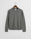 Gant Classic Cotton C-Neck - Dark Grey Melange