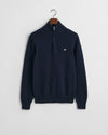 Gant Casual Cotton Half Zip - Evening Blue