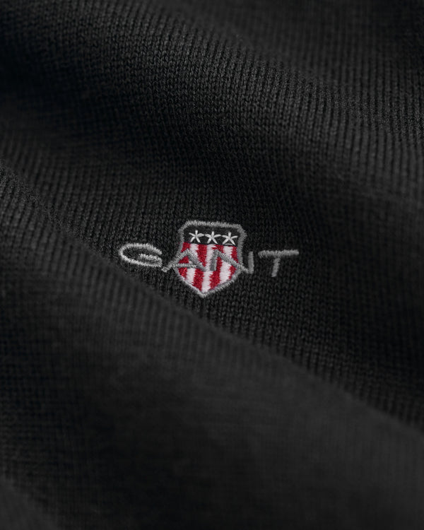 Gant Classic Cotton V-Neck - Black