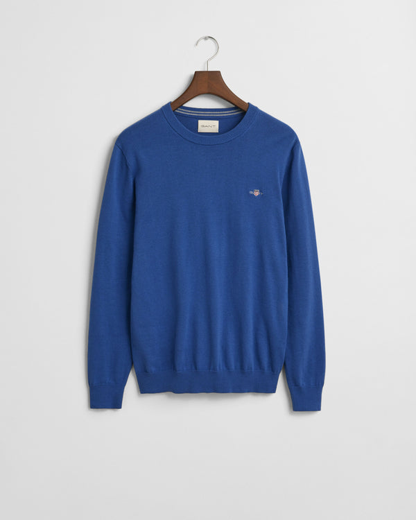 Gant Classic Cotton C-Neck - Rich Blue