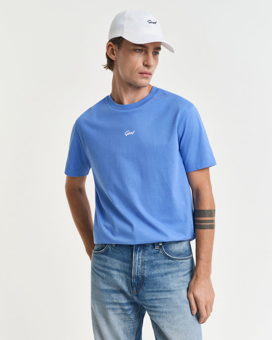 Gant Small Graphic T-Shirt - Perfect Blue