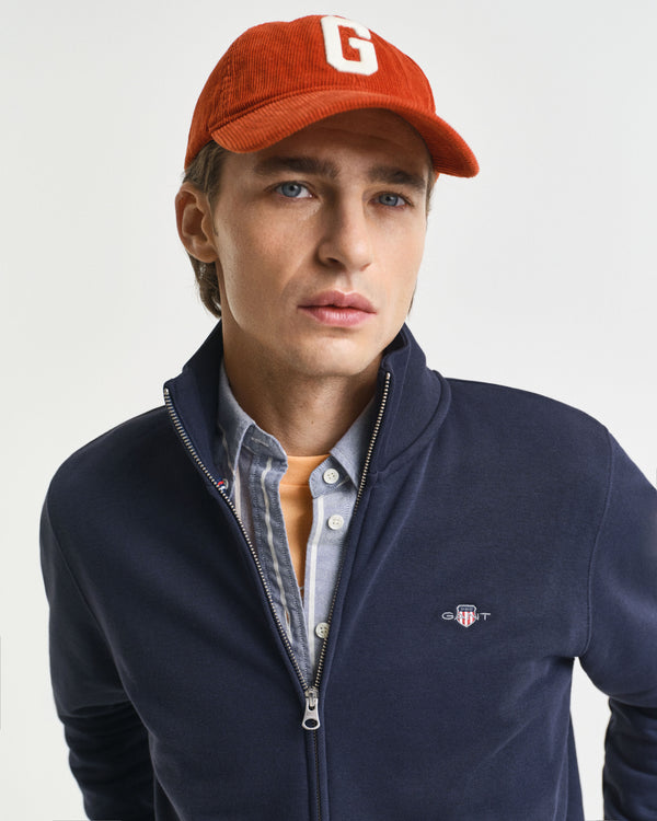 Gant Reg Shield Full Zip Sweat - Evening Blue