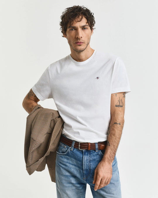 Gant Reg Shield SS T-Shirt - White
