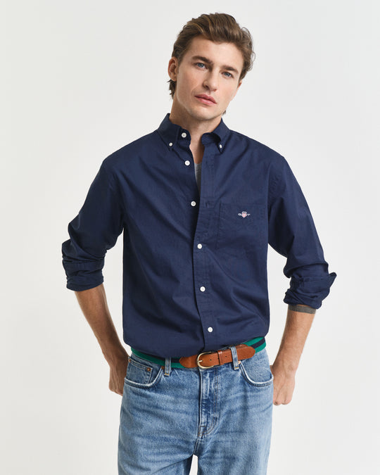 Gant Regular Poplin Shirt - Marine
