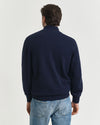 Gant Casual Cotton Half Zip - Evening Blue