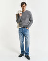 Gant Classic Cotton C-Neck - Dark Grey Melange