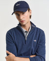 Gant Classic Cotton Half Zip - Dark Jeansblue