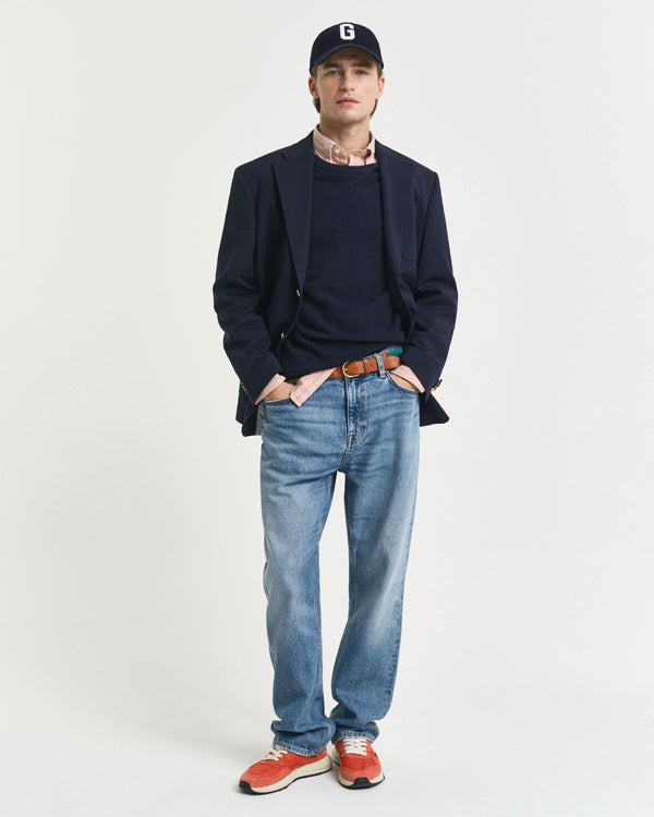 Gant Cotton Pique C-Neck - Evening Blue