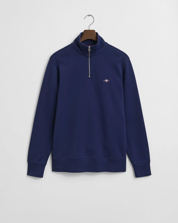 Gant Regular Shield Half Zip Sweat - Persian Blue