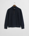 Gant Sacker Rib Half Zip - Evening Blue