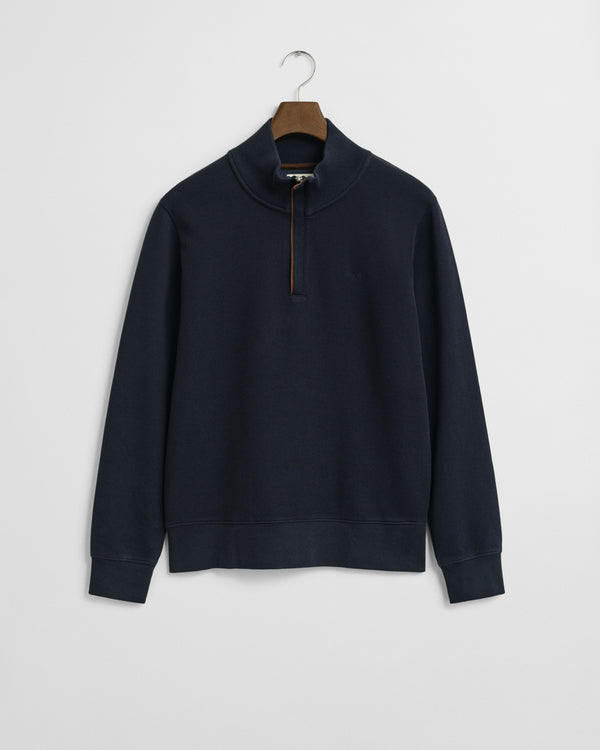 Gant Sacker Rib Half Zip - Evening Blue