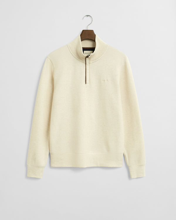 Gant Sacker Rib Half Zip - Cream