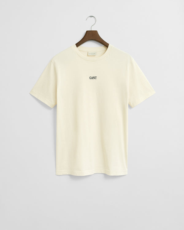 Gant Small Graphic SS T-Shirt - Cream