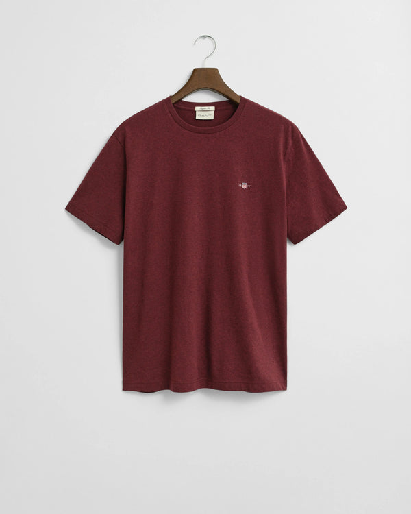 Gant Reg Shield SS T-Shirt - Bordeaux