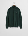 Gant Casual Cotton Half Zip - Tartan Green