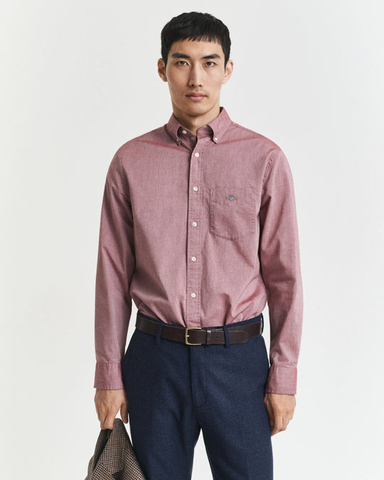 Gant Regular Classic Poplin Shirt - Plumped Red