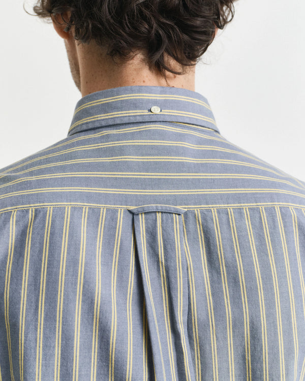 Gant Regular Archive Poplin Stripe Shirt - Naval Blue