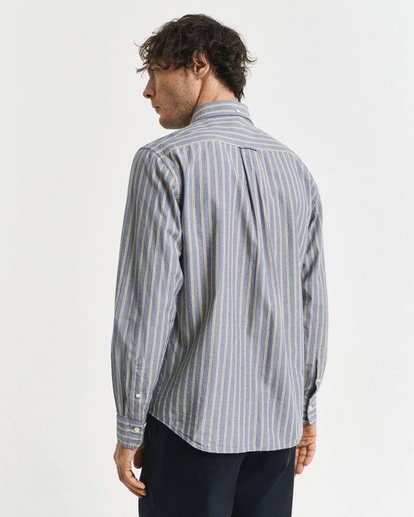 Gant Regular Archive Poplin Stripe Shirt - Naval Blue