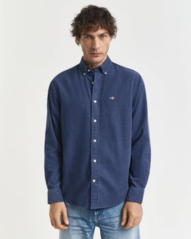 Gant Regular Corduroy Shirt - Naval Blue