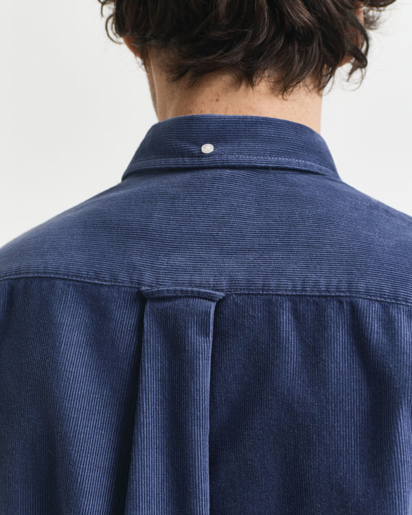 Gant Regular Corduroy Shirt - Naval Blue