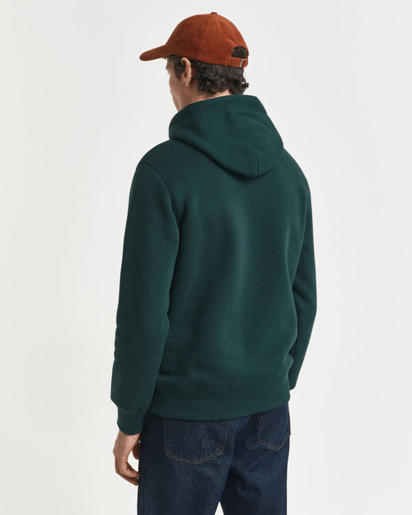 Gant Regular Shield Hoodie - Tartan Green