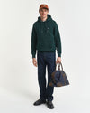 Gant Regular Shield Hoodie - Tartan Green