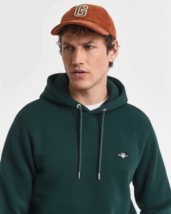 Gant Regular Shield Hoodie - Tartan Green