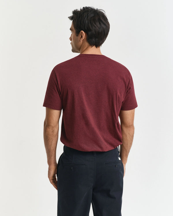 Gant Reg Shield SS T-Shirt - Bordeaux