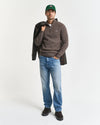 Gant Cotton Cable Half Zip - Seawood Melange
