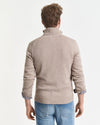 Gant Casual Cotton Half Zip - Dark Sand Melange