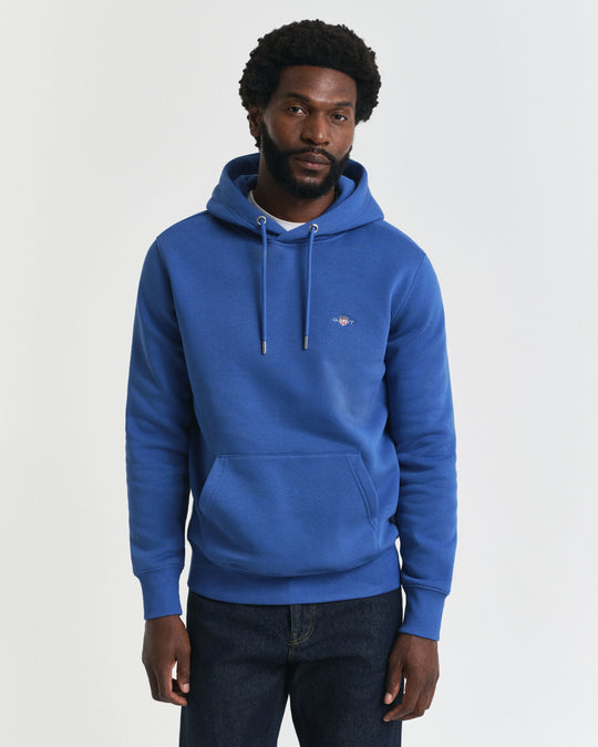 Gant Regular Shield Hoodie - Rich Blue