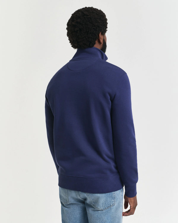Gant Regular Shield Half Zip Sweat - Persian Blue
