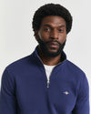 Gant Regular Shield Half Zip Sweat - Persian Blue