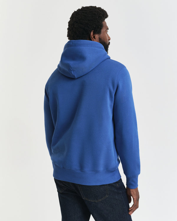 Gant Regular Shield Hoodie - Rich Blue
