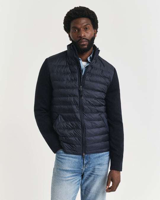 Gant Mixed Media Jacket - Evening Blue