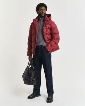 Gant Micro Texture Half Zip - Dark Grey Melange