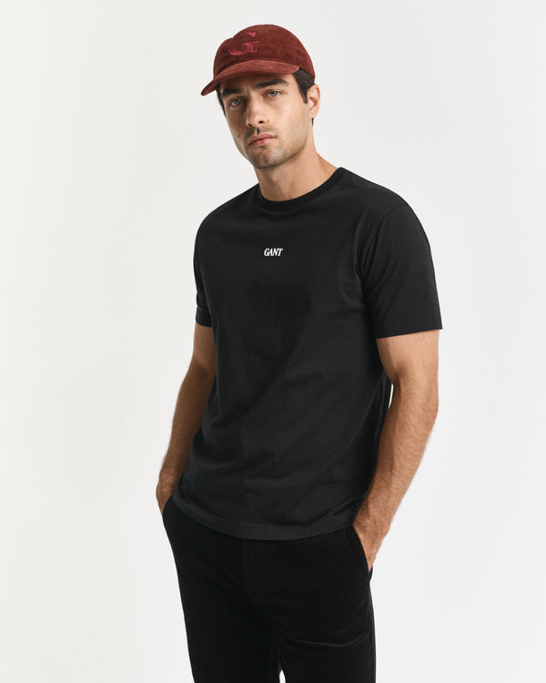 Gant Small Graphic T-Shirt - Black