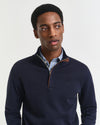 Gant Sacker Rib Half Zip - Evening Blue