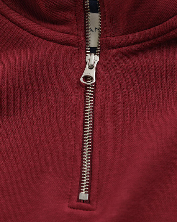 Gant Regular Shield Half Zip Sweat - Plumped Red
