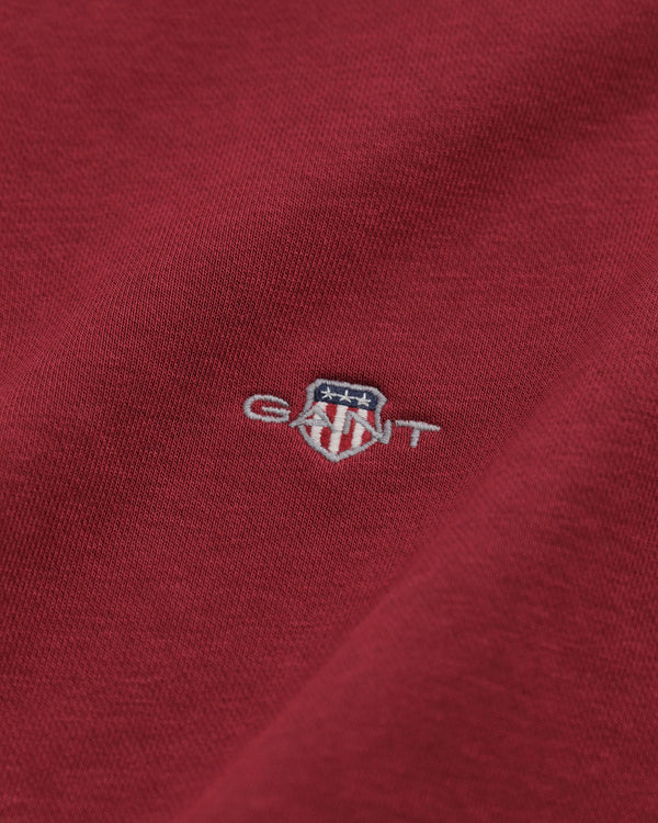 Gant Regular Shield Half Zip Sweat - Plumped Red